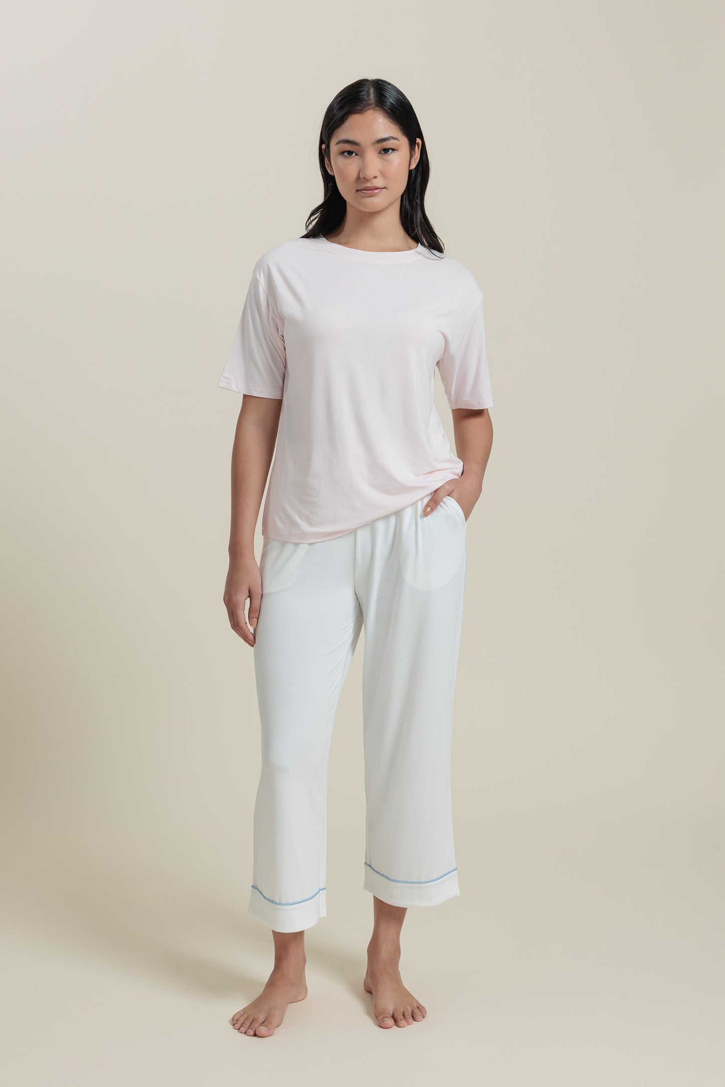 Pantalon capri de pyjama en bambou
