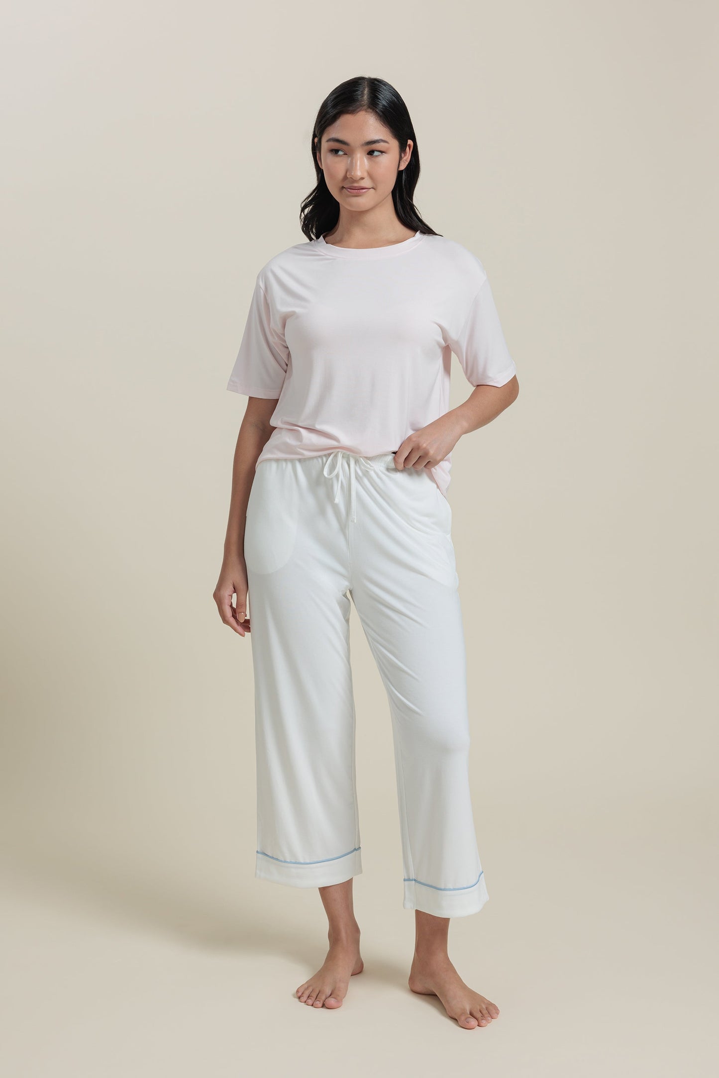 Pantalon capri de pyjama en bambou